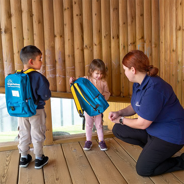 Children Getting Their Childhood Packs